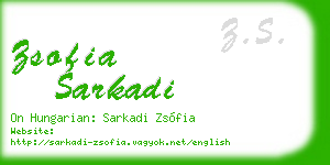zsofia sarkadi business card