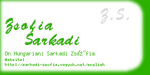 zsofia sarkadi business card